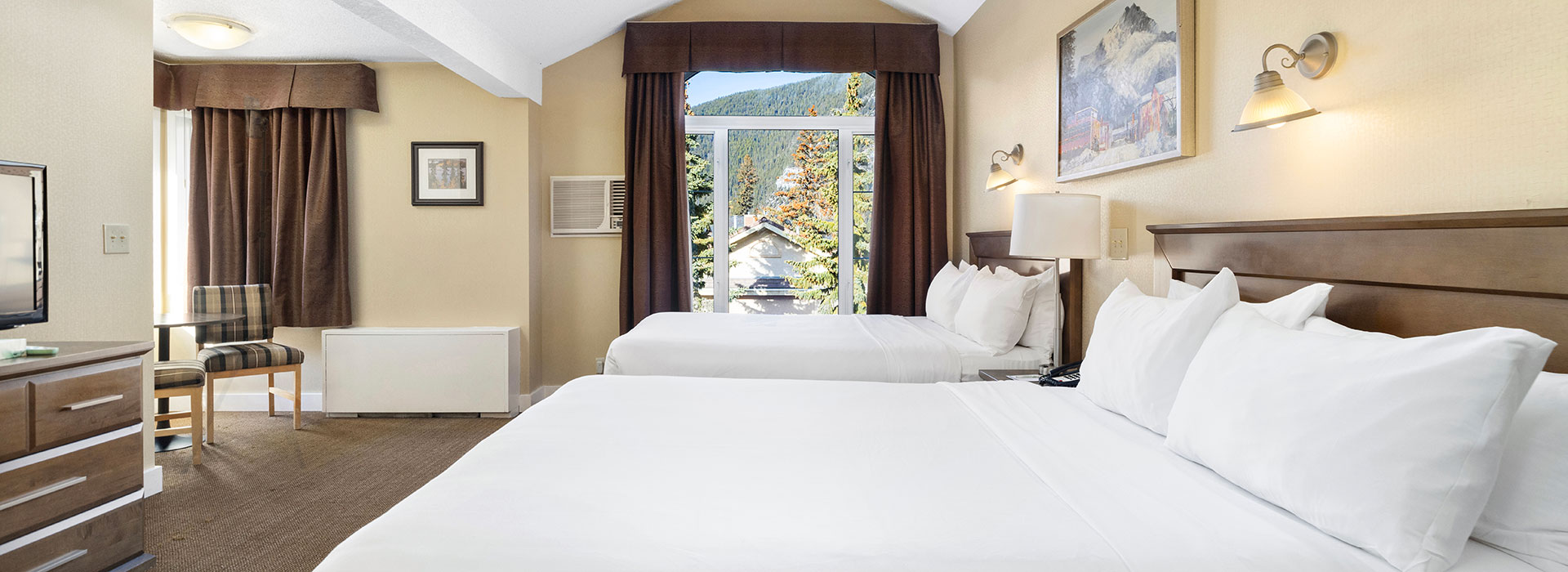 Superior hotel room with two queen beds